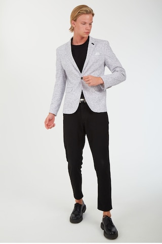 Sposo 5106 Dar Kalıp Yarım Astarlı Ekru Erkek Blazer Ceket Ekru