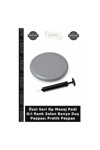 Özel Seri Dp Masaj Pedi Gri Renk Salon Banyo Duş Paspası Pratik Paspas Diğer