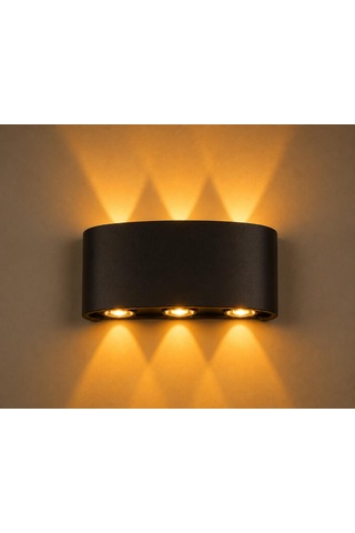 6w İç Ve Dış Renk Aplik 3+3 Dekoratif Çift Yönlü Aplik Elektrikli Pil İle Çalışmaz Amber