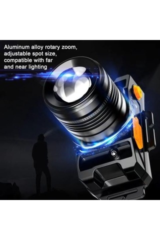 Novahub Genel Kullanım Gümüş Renk Akıllı Led El Feneri Uzun Iş Mesafesi Şarj Edilebilir Dayanıklı Ip65 Gümüş