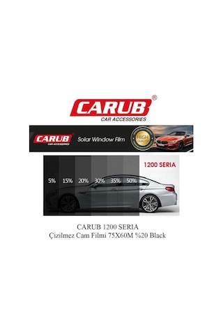 Carub 1800 Seria Çizilmez Cam Filmi 75x60m %20 Black Orta
