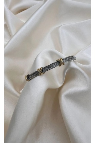 Bb İthal Xoxo Kelepçe Bilezik Altın - Gümüş