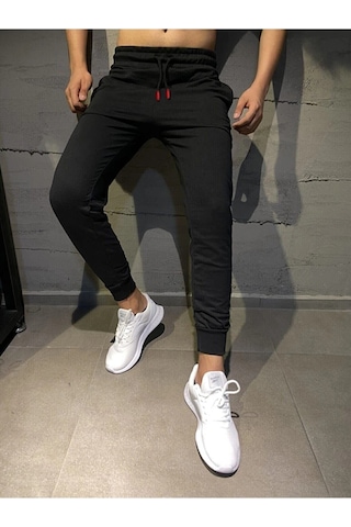 Relax Family Xf Erkek Siyah Yazlık Slim Fit Dar Kesim Jogger Eşofman Altı Rlx044513 Siyah