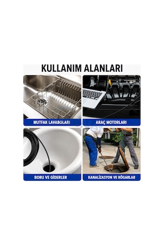 Uninet Türkiyede Ilk 10 Metre 3 Kameralı Android Ve Bilgisayar Uyumlu Endoskop Yılan Kamera 1080p Full Hd