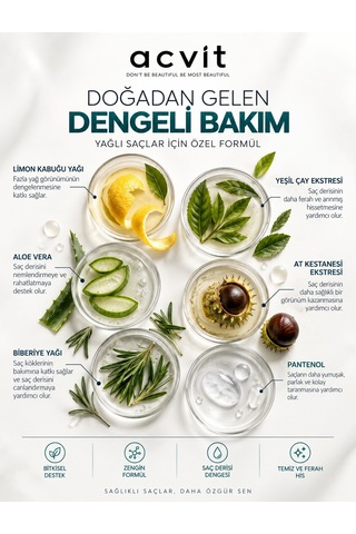 Yağlı Saçlar Için Ph Dengelemeye Yardımcı Doğal Bakım Şampuanı