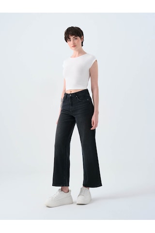 Loft Bella Regular Fit Siyah Kadın Jean Pantolon Lf2038792 Siyah