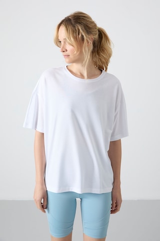 Oversize Fit Basic O Yaka 3lü Paket Beyaz Kadın T-shirt 97285 Beyaz
