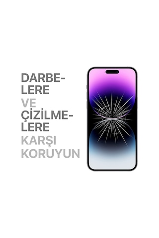 Apple iPhone Uyumlu 14 Pro Için Ekstra Güçlü Tam Koruma Sağlayan Lazer Kesim Premium Ekran Koruyucu