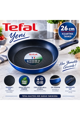 Tefal Tava Mavi Renk 26 Cm Tefal Tava Mavi Renk 26 Cm