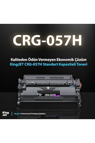 Kingjet Canon Uyumlu Crg-057h Yüksek Kapasiteli 10'lu Paket Çipli Uyumlu Toneri Mf446 Uyumlu