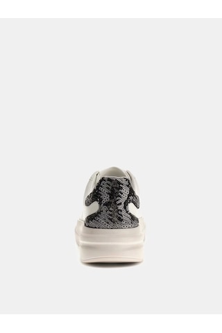 Guess Elbina Hakiki Deri Kadın Sneaker Ayakkabı Flfe10ele12 Gümüş