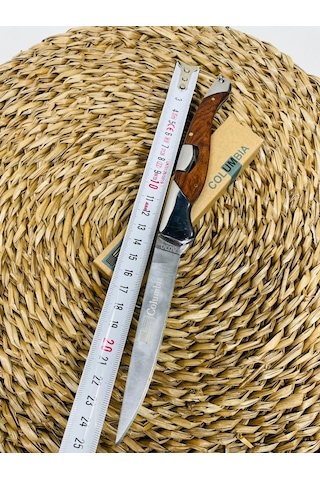 Columbia Marka AhşapKasa Kamp Çakı //25cm-A030 Kahverengi
