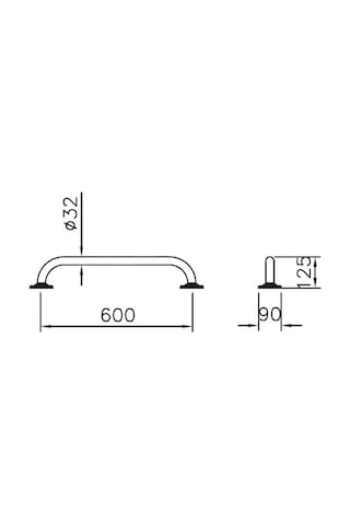 VitrA Arkitekta Tutunma Barı 60 cm A44449 Krom
