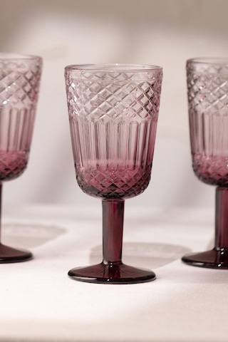 Rakle Vega 4'lü Su Kadehi Seti Bordo 280 Cc Renkli