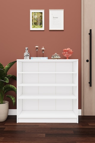 Asra Trend 4 Katlı Açık Raflı Ayakkabılık A-32 %100 MDF Modern Bot Uyumlu Düzenleyici Beyaz