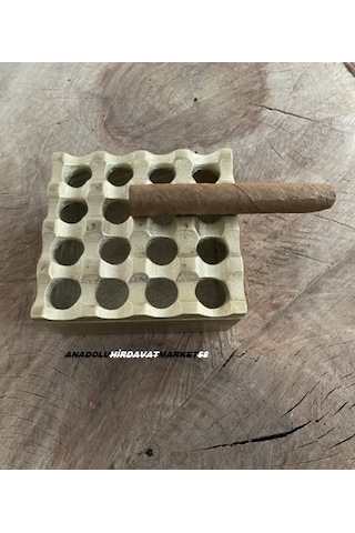 Antik Pirinç Sarı Küllük Puro Küllüğü Siğara Küllük 11 11cm