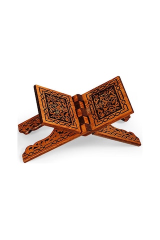 Selçuklu Ahşap Yakma Desenli Rahle 45 x 18.5 CM
