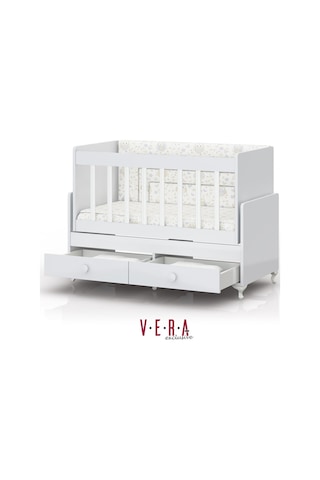 Veraexclusive Anne Yanı, Çekmeceli, Sallanır Beşik Beyaz