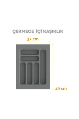 Çekmece İçi Kaşıklık Ve Kepçelik Düzenleyici Gri 37x49 Cm 30x40 Cm Kadar Kesilebilir Diğer