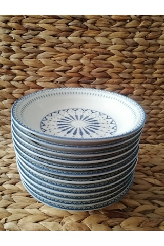 Güral Porselen Dijital 19 Cm 12 Adet Çukur Yemek Tabak
