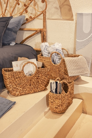 Koza Home Meander Su Sümbülü Hasır Çanta 3 Lü Set 5116 1062082 Çok Renkli