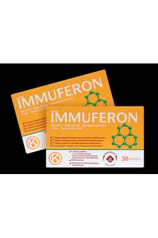 Immuferon Vitamin C - Beta Glukan - Ekinazeya - Çinko İçeren Takv