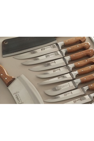 11 Parça Lazoğlu Sürmene Kasap-Kurban-Mutfak Bıçak Seti