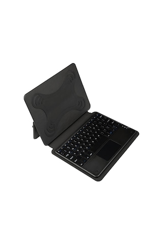 Fuchsia Galaxy Tab S9 Fe İle Uyumlu Savvy Keyboard Bluetooh Bağlantılı Standlı Klavyeli Tablet Kılıfı Klavyeli Kılıf