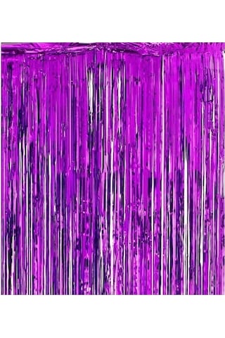 Işıltılı Duvar Ve Kapı Perdesi - Mor Renk
