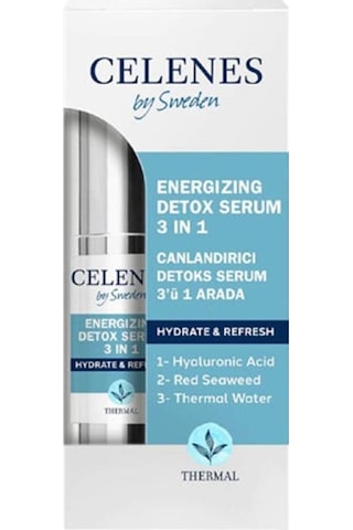 Celenes By Sweden Canlandırıcı Detoks 3'ü 1 Arada Serum 30 ML