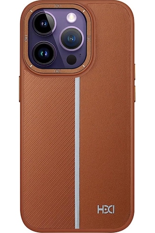Apple Uyumlu iPhone 14 Pro Max Kılıf Line Pu Deri Lizbon Kapak
