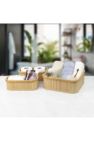 Decolove Bambu Çok Amaçlı Üçlü Organizer