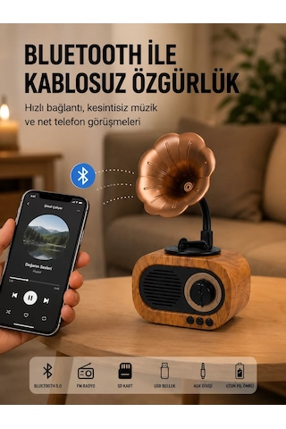 Mini Nostaljik Bluetooth Hoparlör Fm Radyo 8 Saat Batarya Yeni Nesil Mh-hs8376-1384 Mini Nostaljik Bluetooth Hoparlör Fm Radyo 8 Saat Batarya Yeni Nesil Mh-hs8376-1384