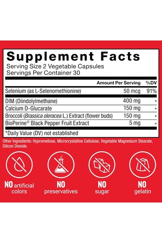 Force Factor Estrogen Balance For For Hormonal Acne, Metabolism, Menopause Dım Max, 400 Mg, 60 Caps