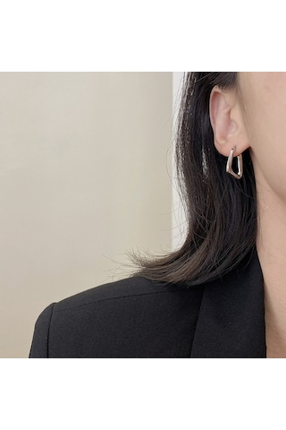 Pırlanta Küpeli Kabuk Çift Katmanlı Küpe, Renk: Eh0702