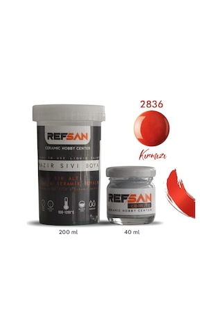 Hazır Çini ve Seramik Boyası 2836 Bayrak Kırmızı 40 Ml