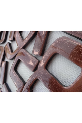 15 Cm Bakır Eskitme Kapı Daire Villa Bina Birim Numarası No:1