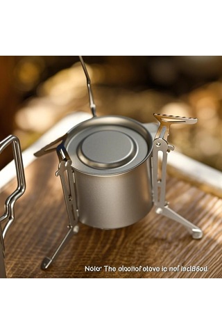 Mufunye Tomshoo Dış Mekan Alkol Fırını Kapağı - Titanyum Malzeme, Hafif 8g , 72x61mm Boyut Gümüş