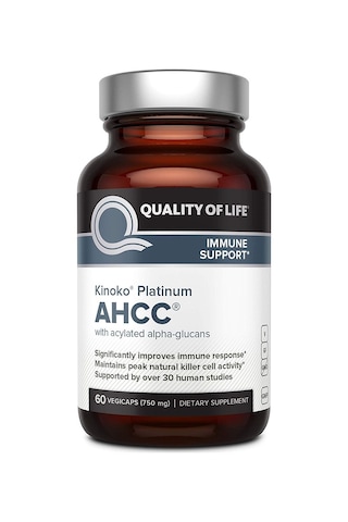 Quality Of Life Premium Kinoko Platinum Ahcc Supplement 60 Organi
