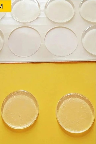 Cam Kesme Tahtası Ayağı 22mm 15 Adet, Slikon Yapışkanlı Ayak, Kaymayı Önleyen Masa Alt