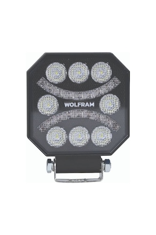 Led Çalışma Lambası Emojili 8 Led Beyaz + Sarı Sinyal Fonksiyonlu 10/30v E-belgeli 24w+21w 32002