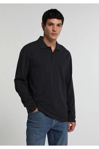 Colin's Colins Regular Fit Polo Yaka Düz Erkek Lacivert Uzun Kol Tişört Cl1082503 Q1.v2 Dnv Koyu Lacivert