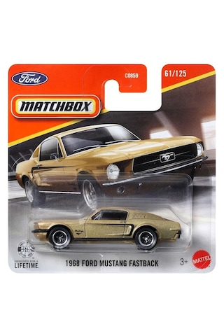 Matchbox 1968 Ford Mustang Fastback 1/64 Jnk51 Sarı Matchbox 1968 Ford Mustang Fastback 1/64 Jnk51 Sarı