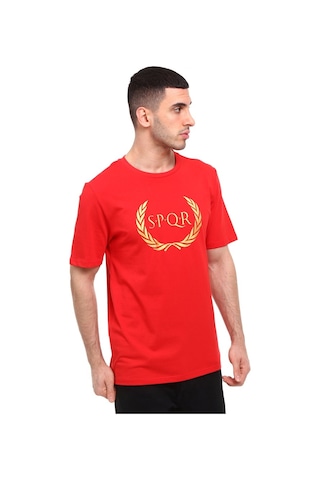 Raru S.P.Q.R Erkek %100 Pamuk T-Shirt Ares Kırmızı Çok Renkli