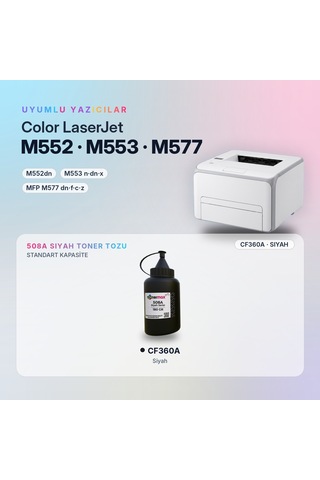 Hp 508a Cf360a Toner Tozu Siyah 180gr / Color Laserjet Enterprise M552 / M553 / Mfp M577