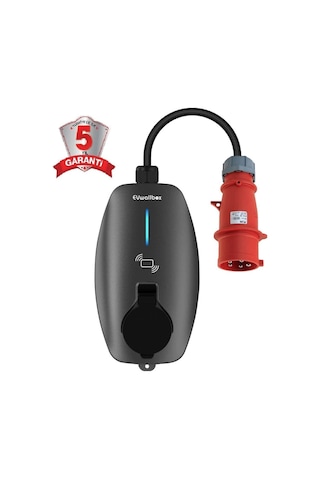 Evwallbox 22kw V3 Türkçe Mobil Uygulama 5 Yıl Garanti Taşınabilir Elektrikli Araç Şarj Cihazı Taşıma Çantası Ve 220v Dönüştürücü Priz