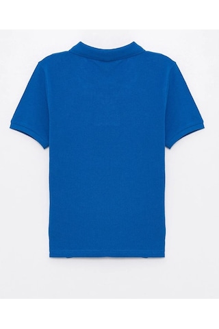 Waynap Unisex Lakos Polo Yaka Okul Tshirt Mavi