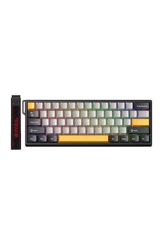Aula Win60 He Max Manyetik Klavye Rapid Trigger Wing Chun Switch 8000hz Rgb Tkl Hot Swap Oyuncu Klavyesi Sarı
