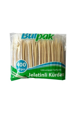 Burpak Jelatinli/poşetli Ahşap Kürdan - 400 Adetlik 10 Paket Genel