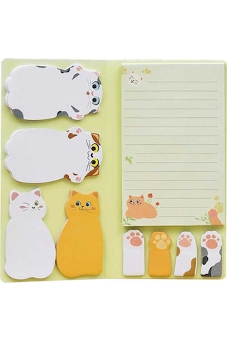 Trendooze Yapışkanlı Yapışkan Yapışkan Ve Sevimli Şeklindeki Özetler Notlar Notlar Kitty Kedi İçin Hareket Halindeyken Güçlü Delight: Ls